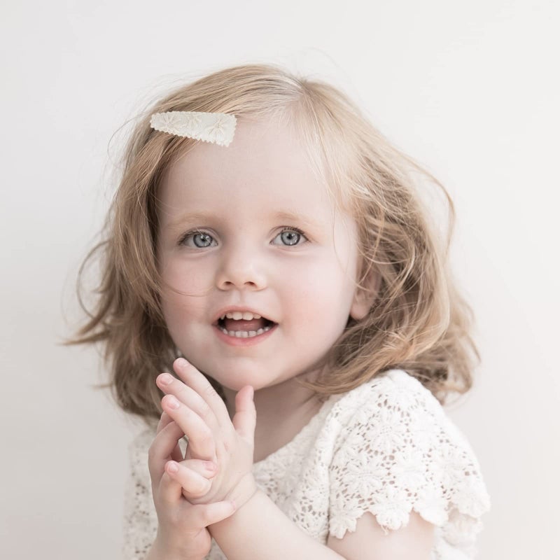 KIDOCHEESE 40pcs Baby Hair Clips Flower Patterns Snap Hair Clips Wrapped by Cloth Hair Pins Baby Girls Barrettes Hair Accessories for Baby Girls Infants Toddler Kids - Image 4